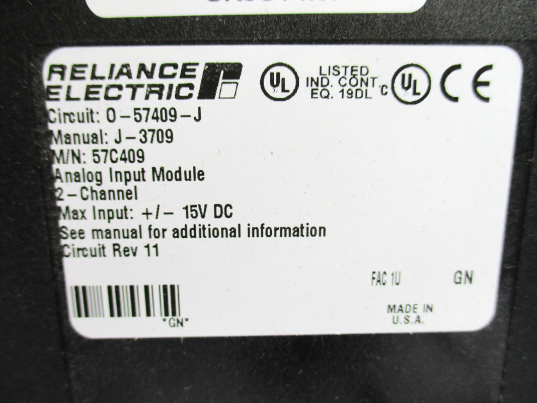 RELIANCE ELECTRIC 0-57409-J 15VDC UNMP