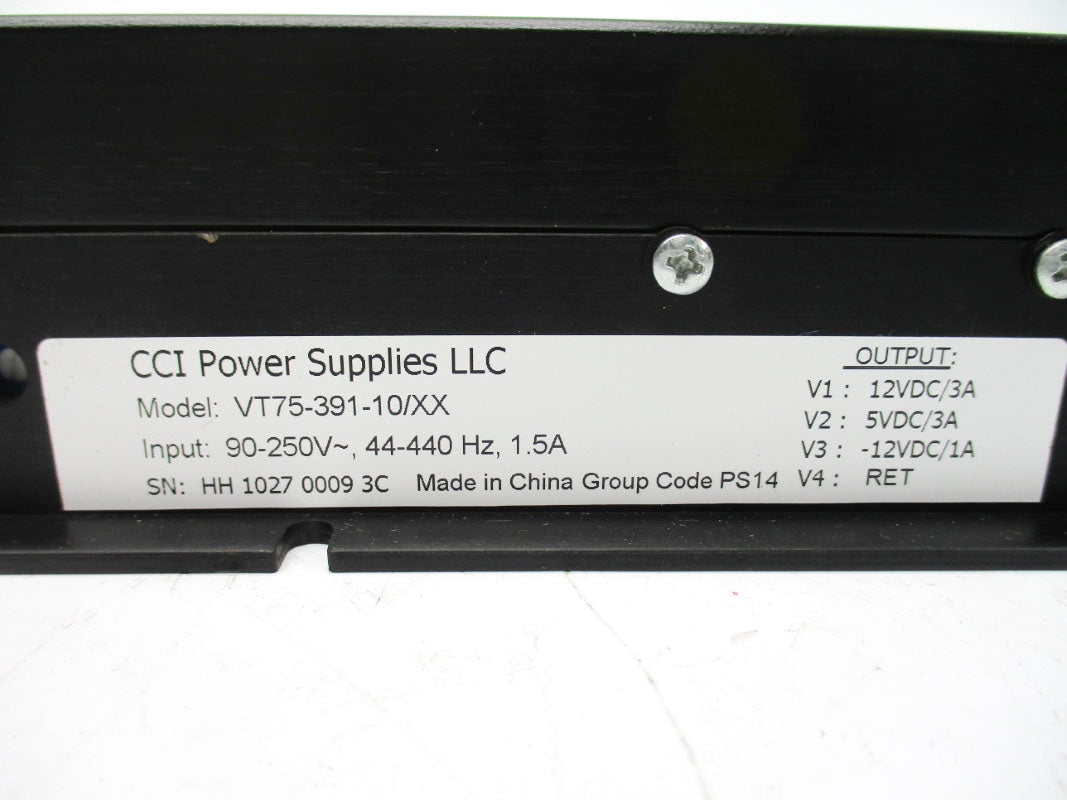 CCI POWER SUPPLIES VT75-391-10/XX 90-250V 1.5A NSNP