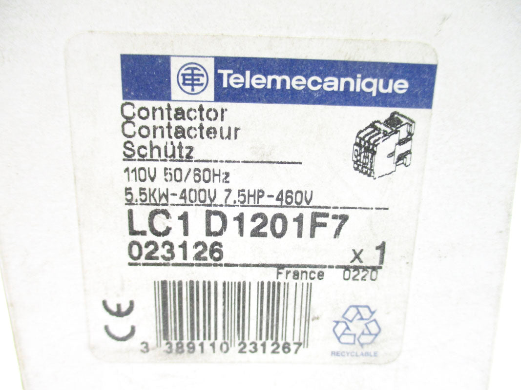 TELEMECANIQUE LC1D1201F7 110V 25A NSMP