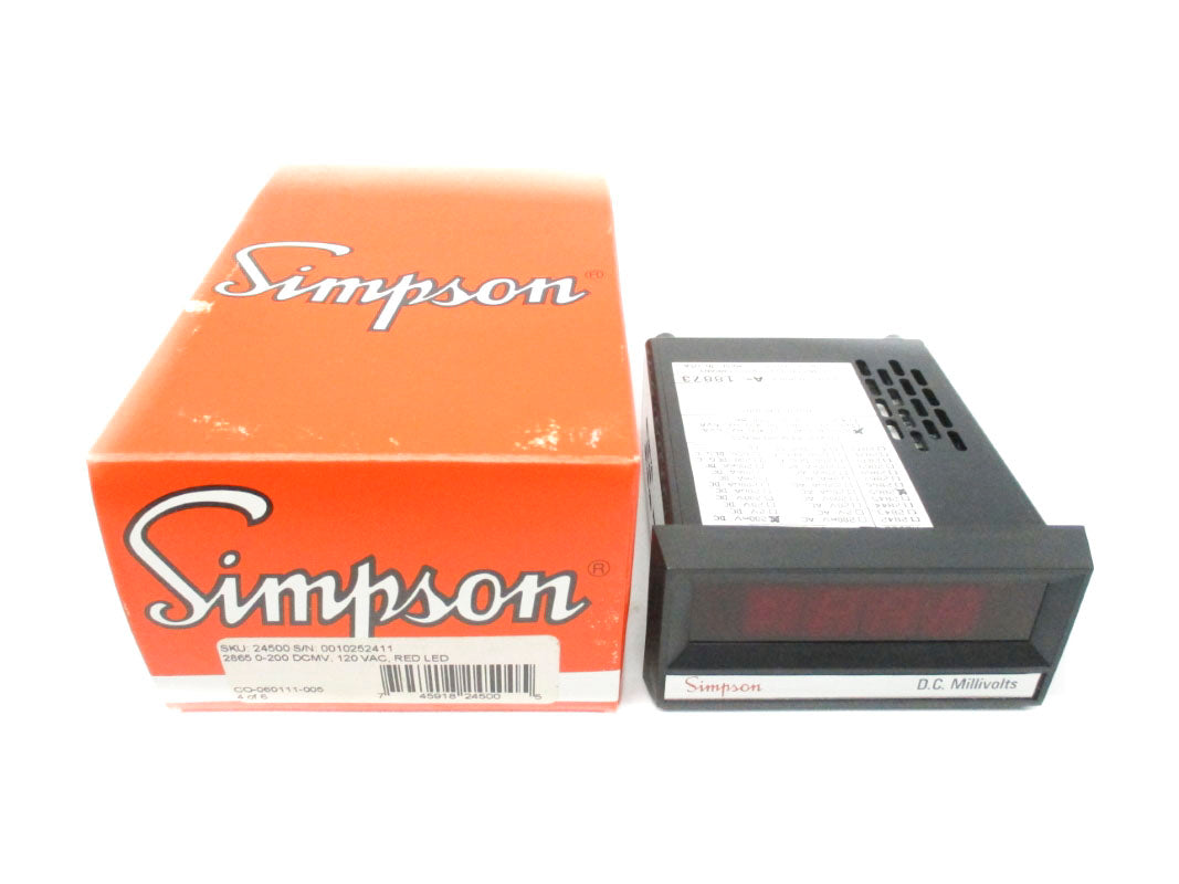 SIMPSON 2865-200MVDC 105-130VAC NSMP