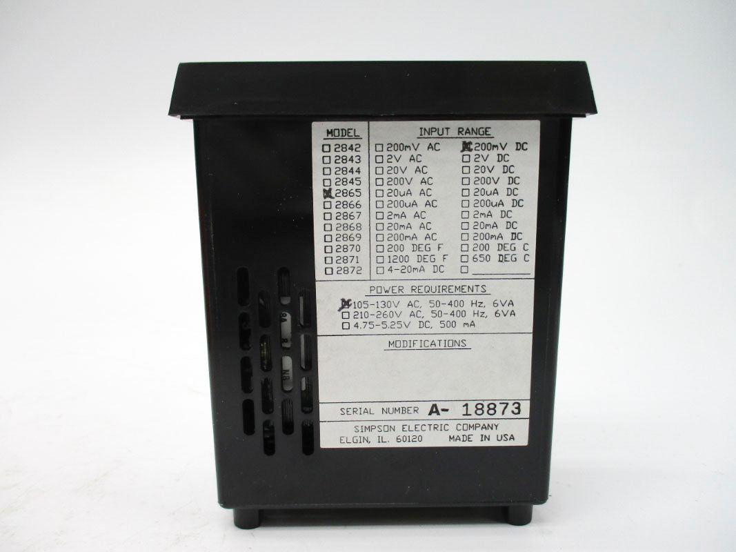 SIMPSON 2865-200MVDC 105-130VAC NSMP
