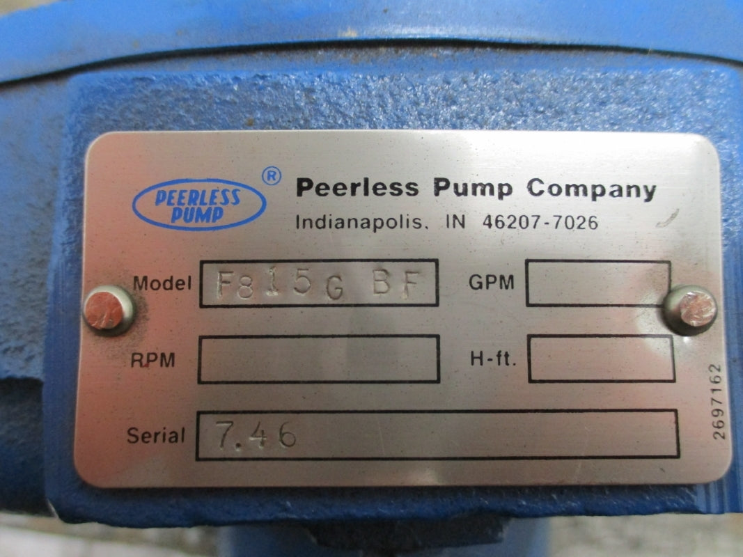 PEERLESS PUMP F815GBF NSNP