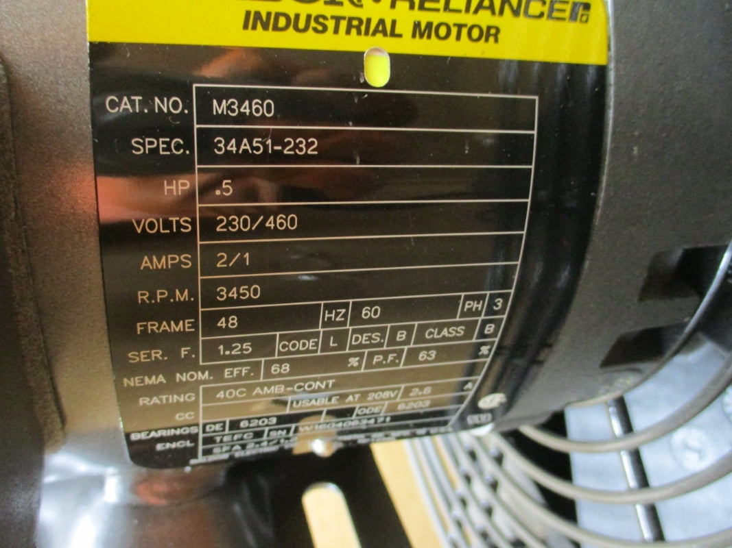 THERMAL TRANSFER PRODUCTS BOL-16-2-3 250PSI 300F W/ BALDOR M3460 230/460V 2/1A NSNP