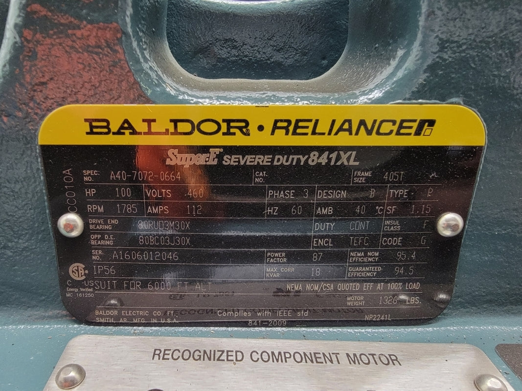 BALDOR A40-7072-0664 460V 112A NSNP