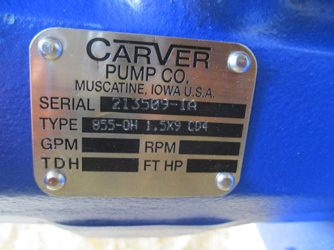 CARVER FILTRATE PUMP 855-0H1.5X9CD4 NSMP