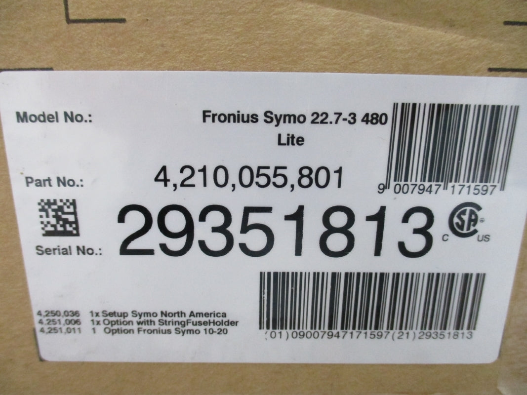 FRONIUS 22.7-3 480 4,210,055,801 NSMP