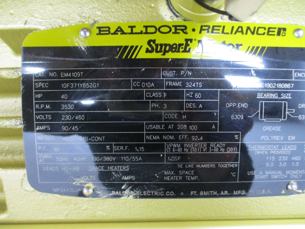 BALDOR EM4109T 230/460V 90/45A NSMP