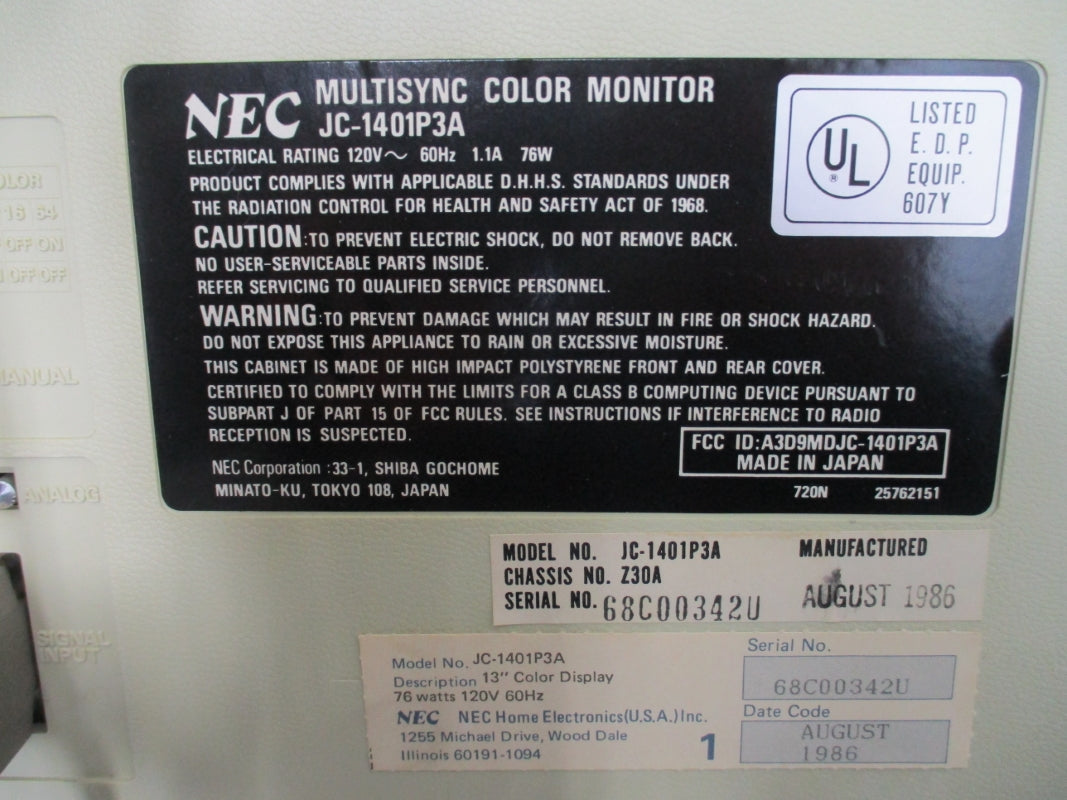 NEC JC-1401P3A 120V 1.1A NSNP