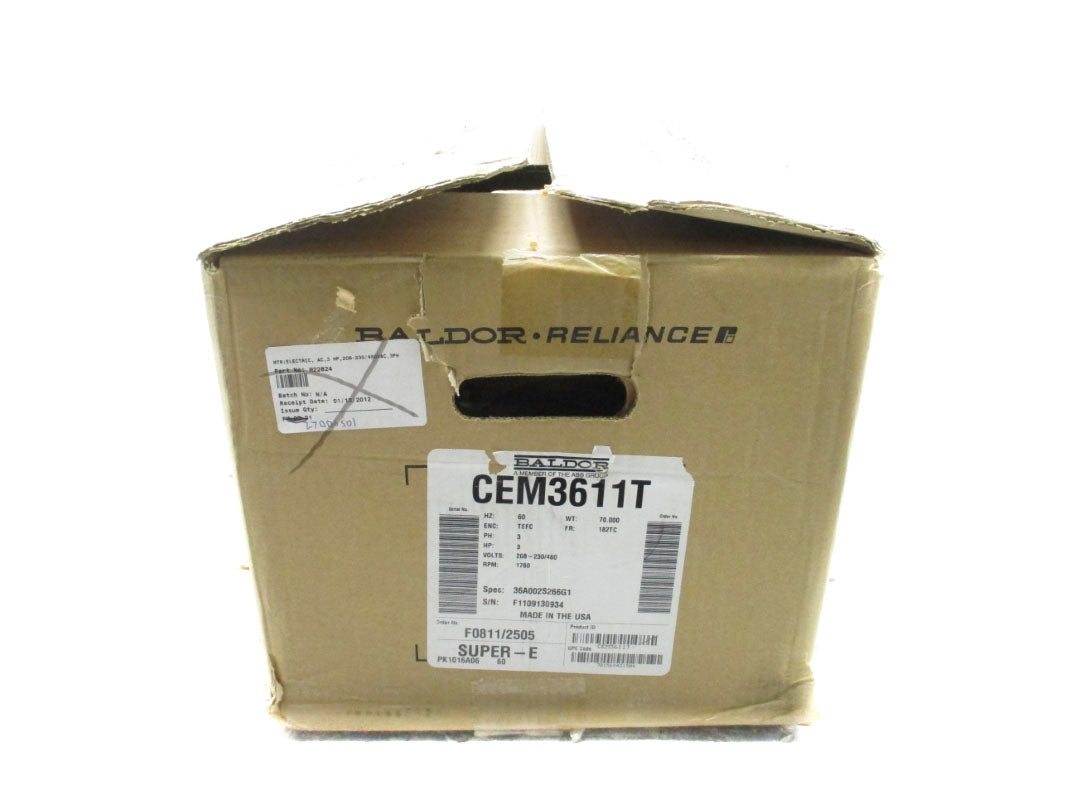 BALDOR RELIANCE CEM3611T 208-230/460V 9-8.4/4.2A NSMP