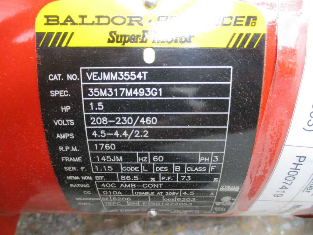 BELL & GOSSETT 80 1.5X7 7BF 175PSI W/ BALDOR VEJMM3554T 208-230/460V 4.5-4.4/2.2A NSNP