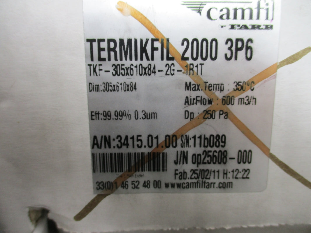 CAMFIL FARR TERMIKFIL20003P6 TKF-305X610X84-2G-1R1T NSFS