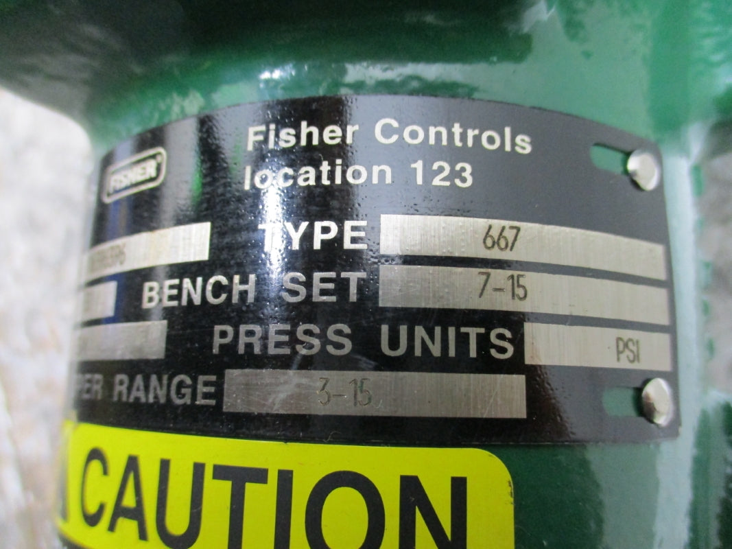 FISHER CONTROLS ET 667 3-15PSI 1-7/8" ACTUATED VALVE NSNP