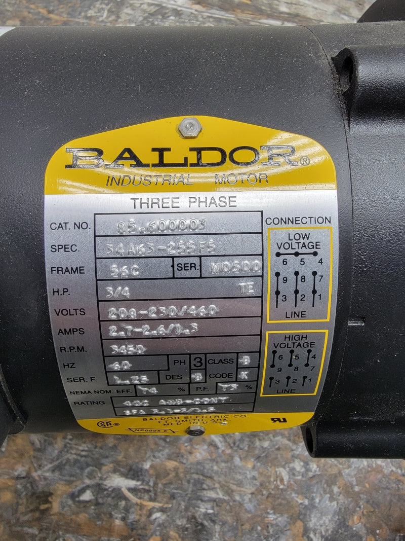 GRUNDFOS CRN2-30U-P-G-AUUE D-40136063E-P1-0037-U9104 230PSI W/ BALDOR 85.600003 208-230/460V 2.7-2.6/1.3A NSNP