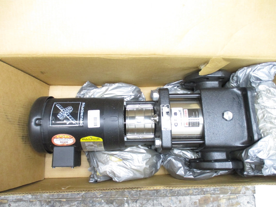 GRUNDFOS CR8-20 U-G-A-AUUE B-42006062E-P1-9814 230PSI 250F W/ BALDOR 85.600005 208-230/460V 5-4.6/2.3A NSMP