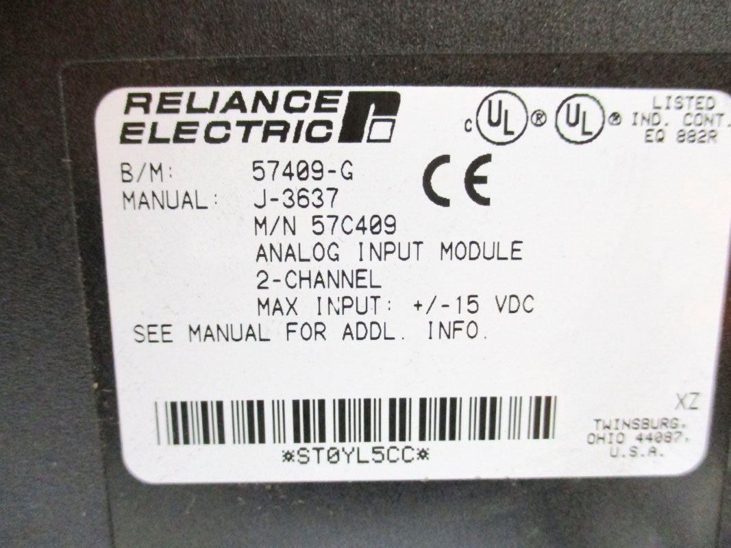 RELIANCE ELECTRIC 57C409 57409-G 15VDC UNMP