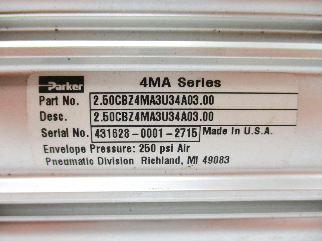 PARKER 2.50CBZ4MA3U34A03.00 250PSI (AS PICTURED) NSNP