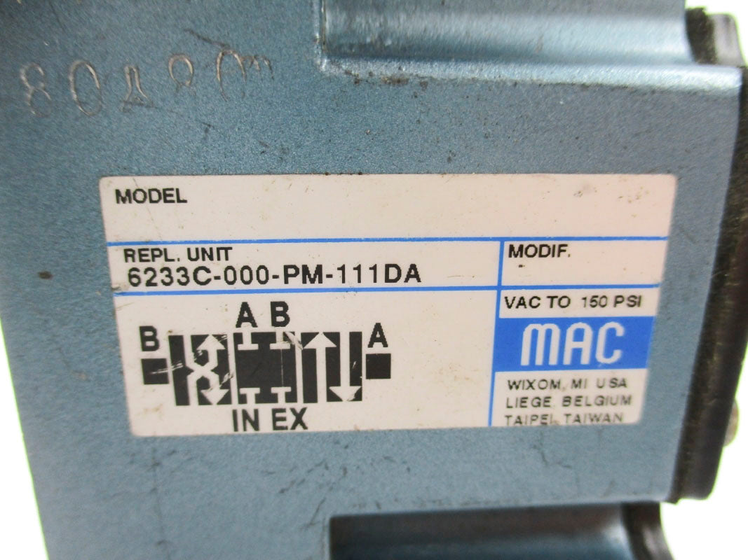 MAC 6233C-000-PM-111DA 150PSI 120V UNMP