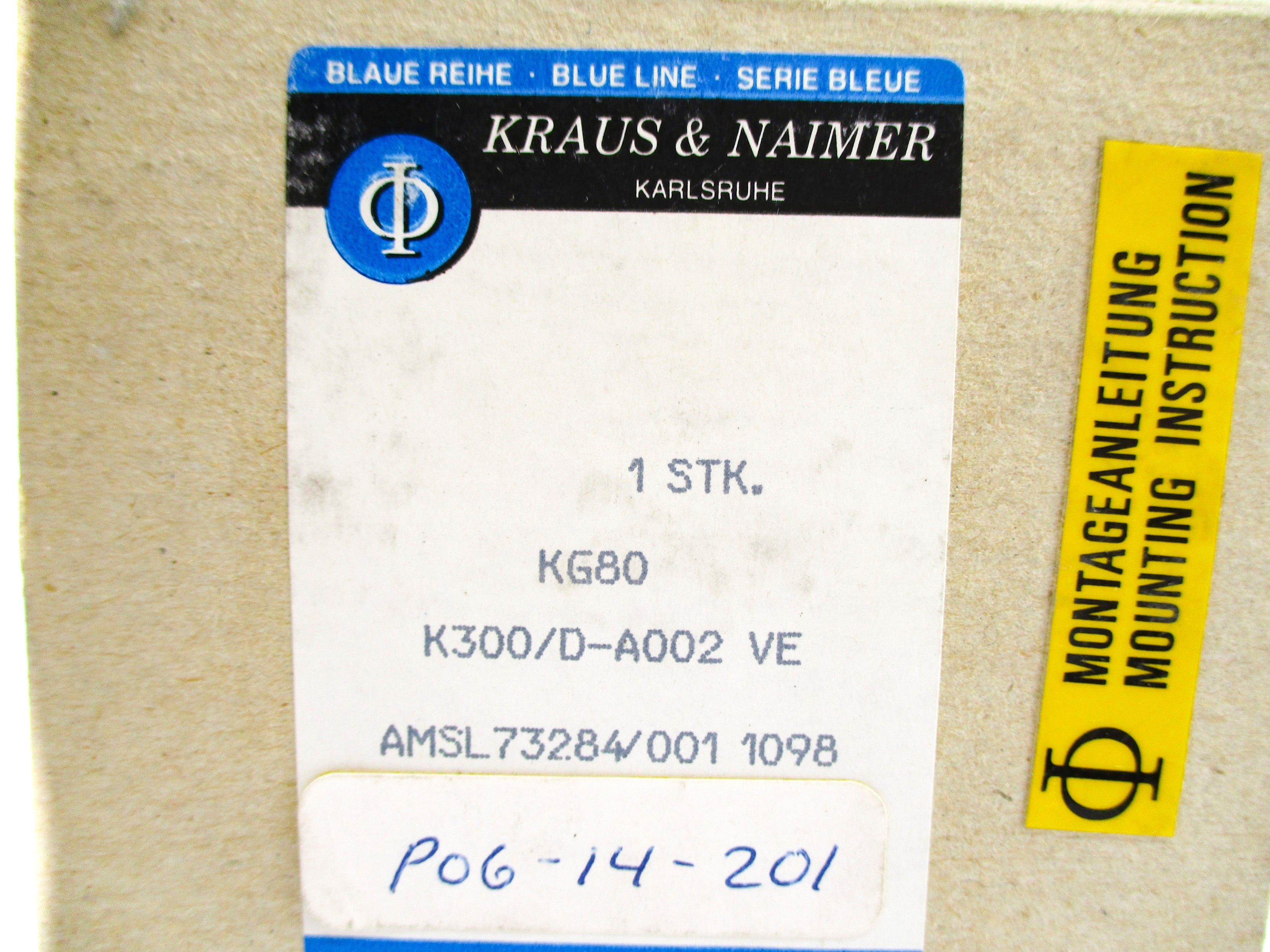 KRAUS & NAIMER KG80 K300/D-A002VE NSMP