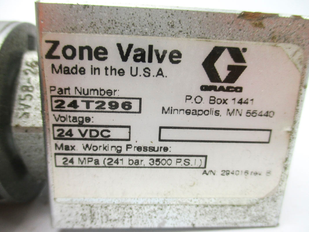 GRACO 24T296 24VDC 3500PSI UNMP