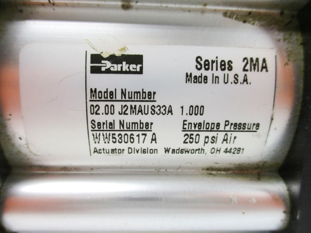 PARKER 02.00J2MAUS33A1.000 SER. 2MA 250PSI (AS PICTURED) UNMP