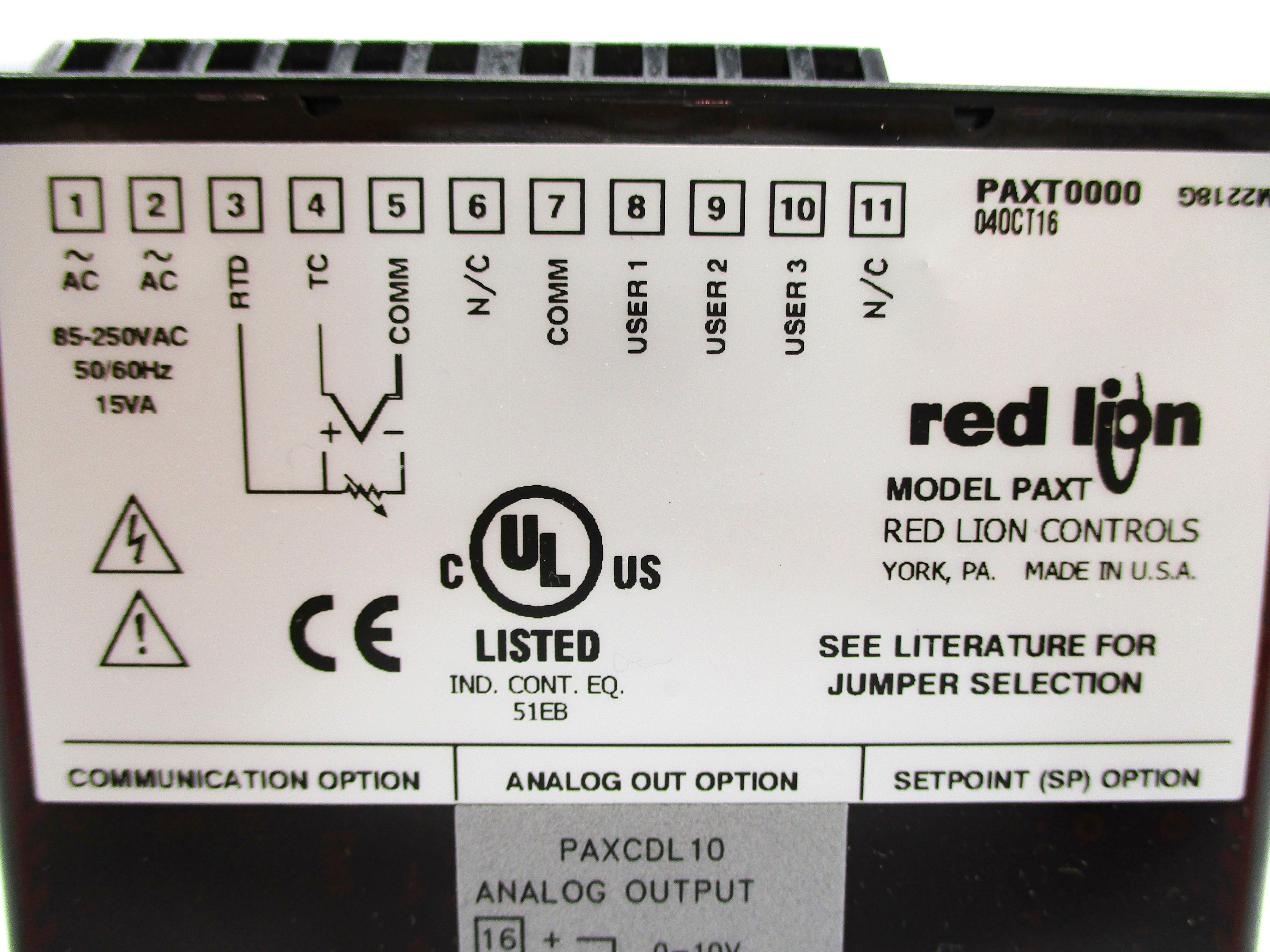 RED LION CONTROLS PAXT0000 NSNP