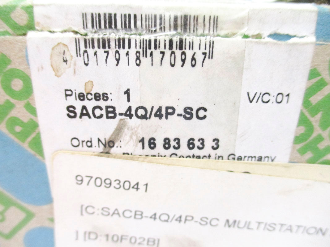 PHOENIX CONTACT SACB-4Q/4P-SC 1683633 120VAC/DC NSMP