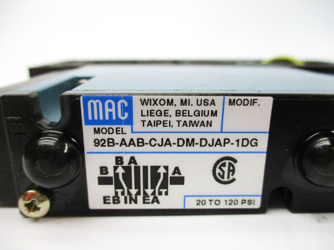 MAC 92B-AAB-CJA-DM-DJAP-1DG 120PSI 120V NSNP
