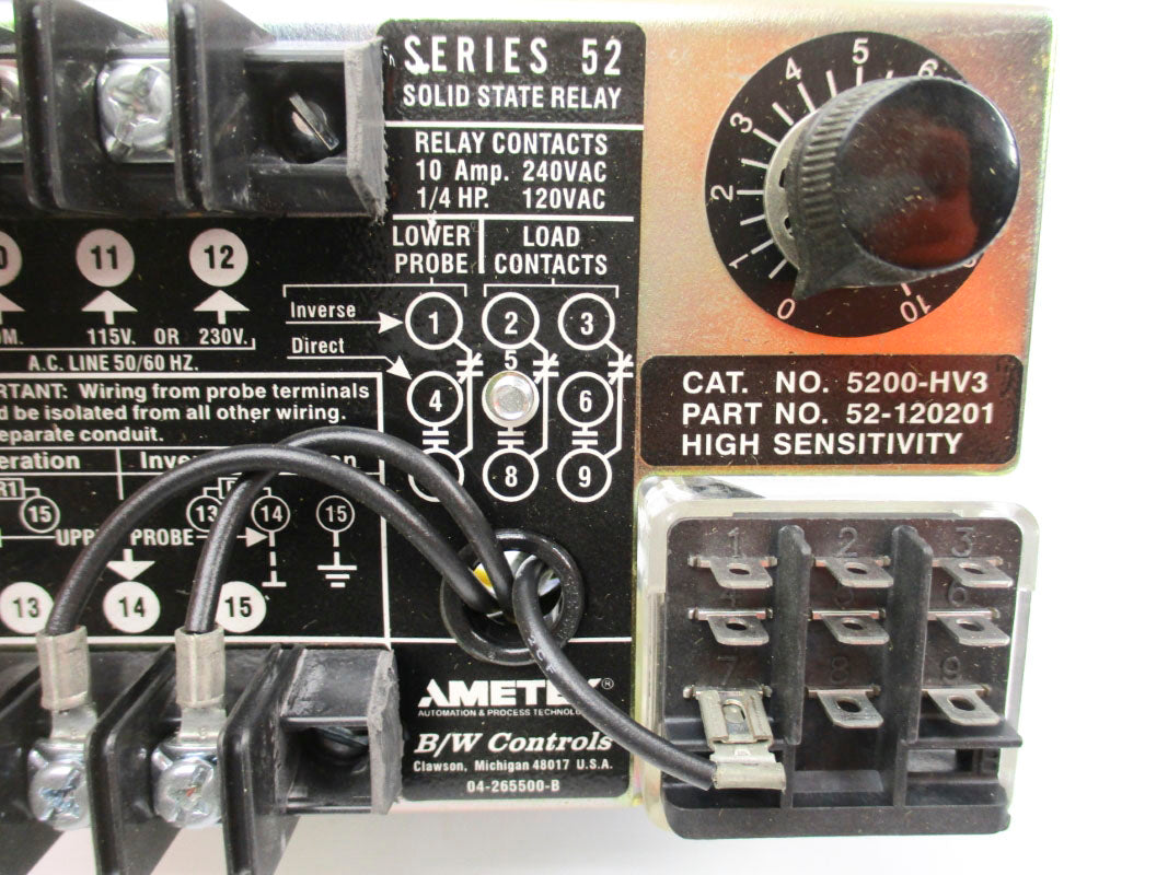 AMETEK 5200-HV3 52-120201 SER. 52 10A 240VAC NSNP