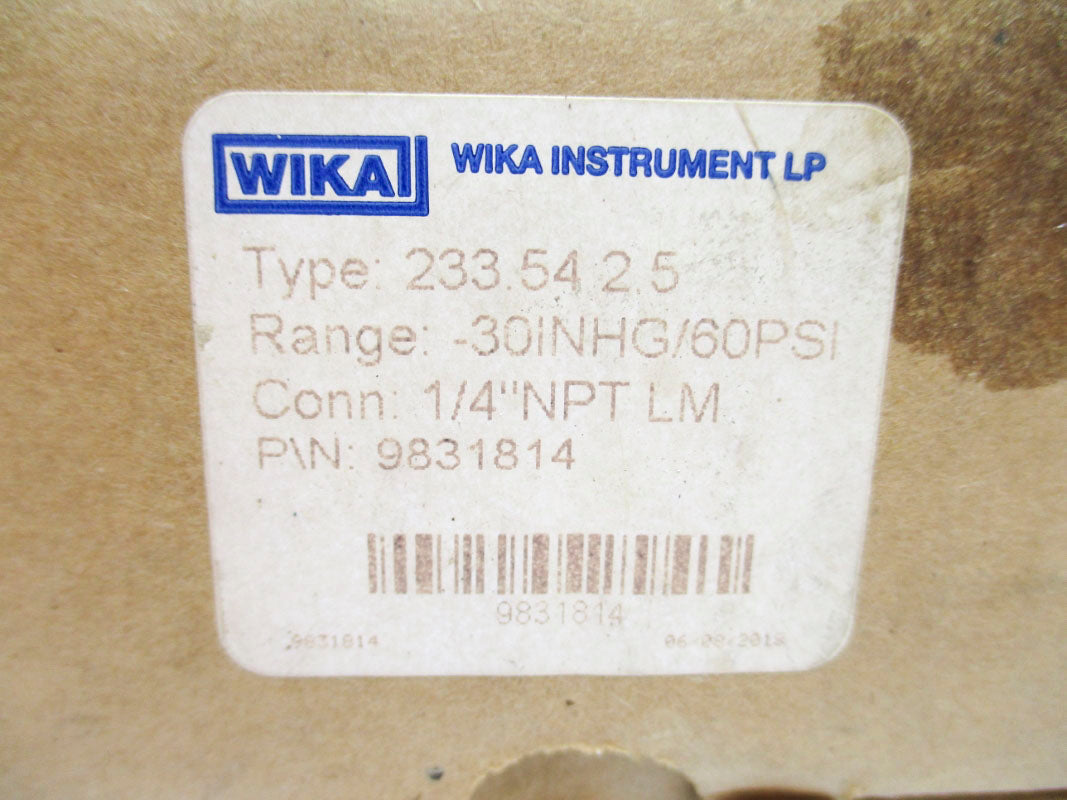 WIKA 9831814 -30INHG-60PSI NSMP