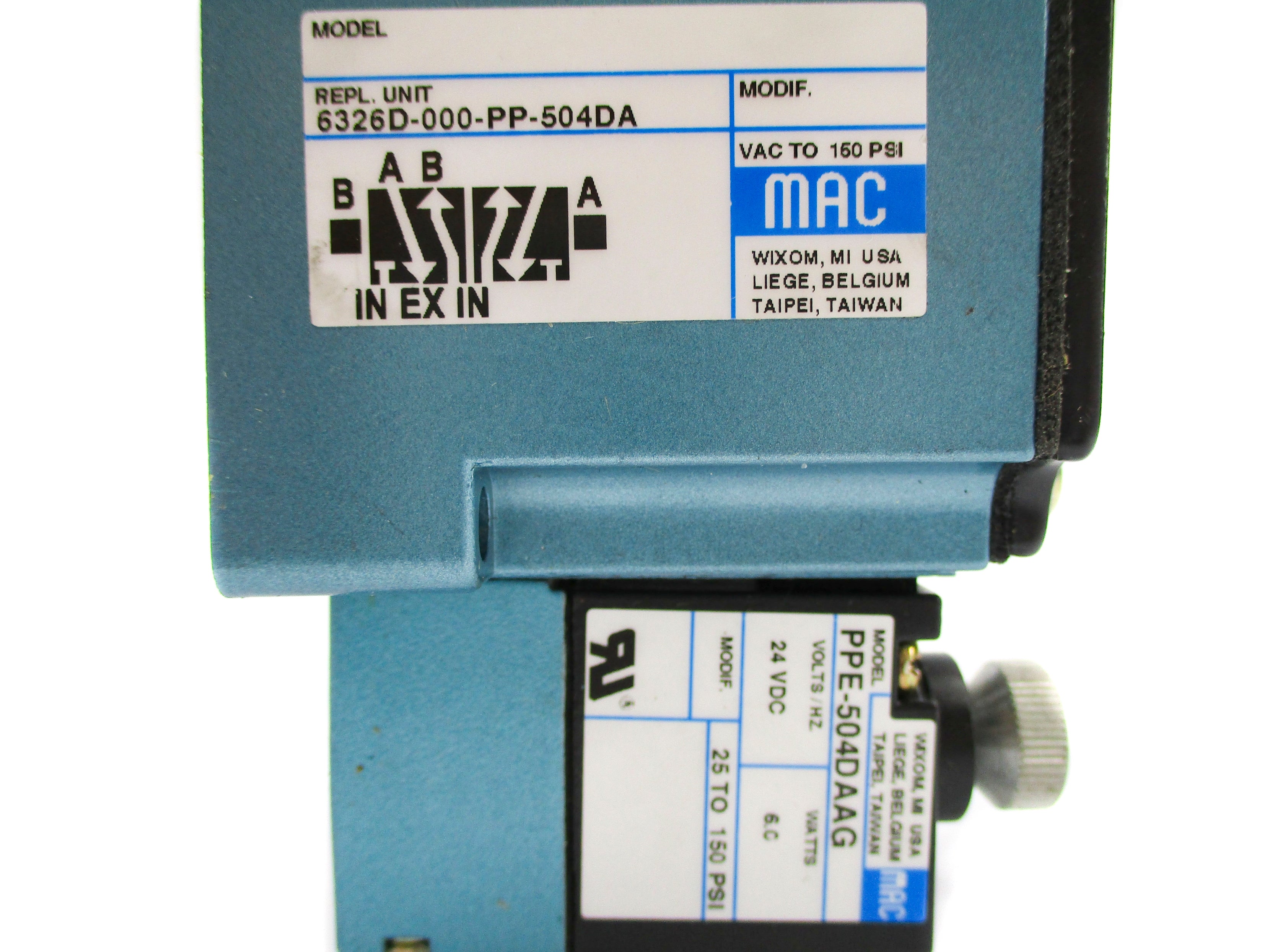 MAC 6326D-000-PP-504DA 150PSI 24VDC NSNP