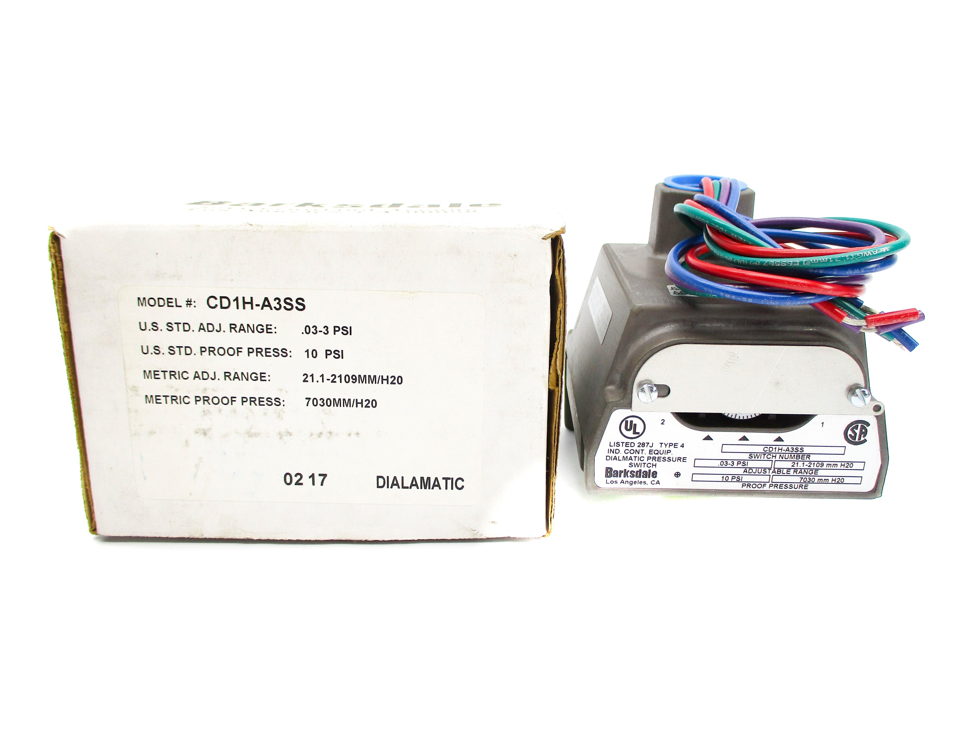 BARKSDALE CD1H-A3SS 10PSI NSMP