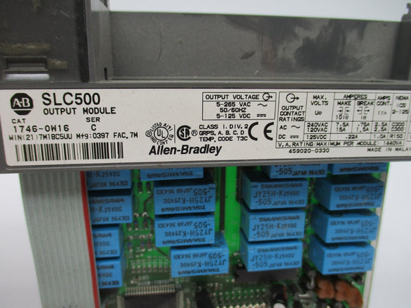 ALLEN BRADLEY 1746-OW16 SER. C 5-265VAC (NO DOOR/TERMINAL) NSNP