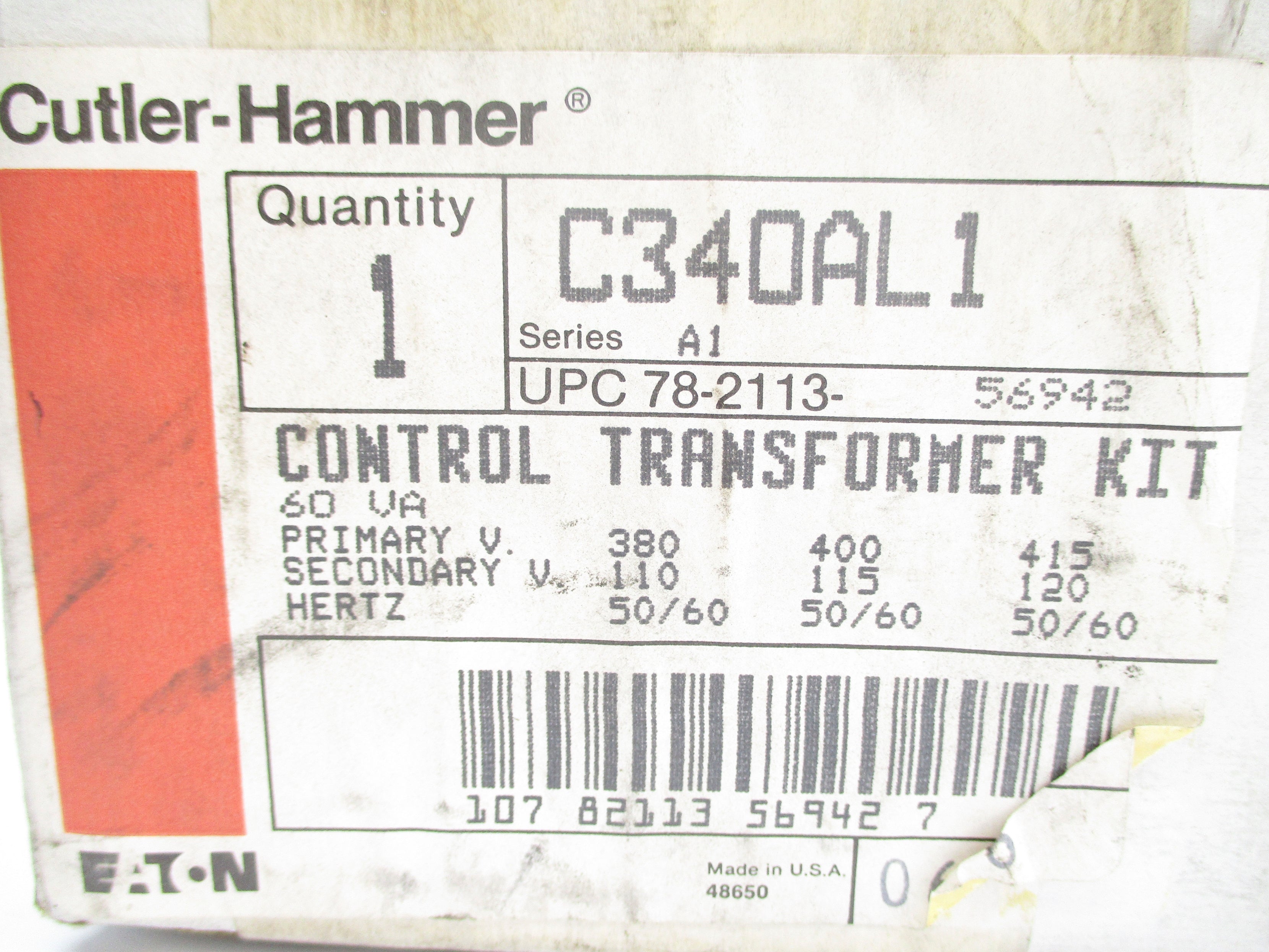 CUTLER HAMMER C340AL1 SER. A1 NSMP