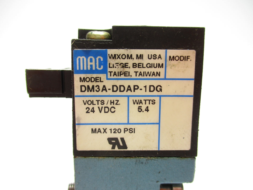 MAC DM3A-DDAP-1DG 24VDC 120PSI UNMP