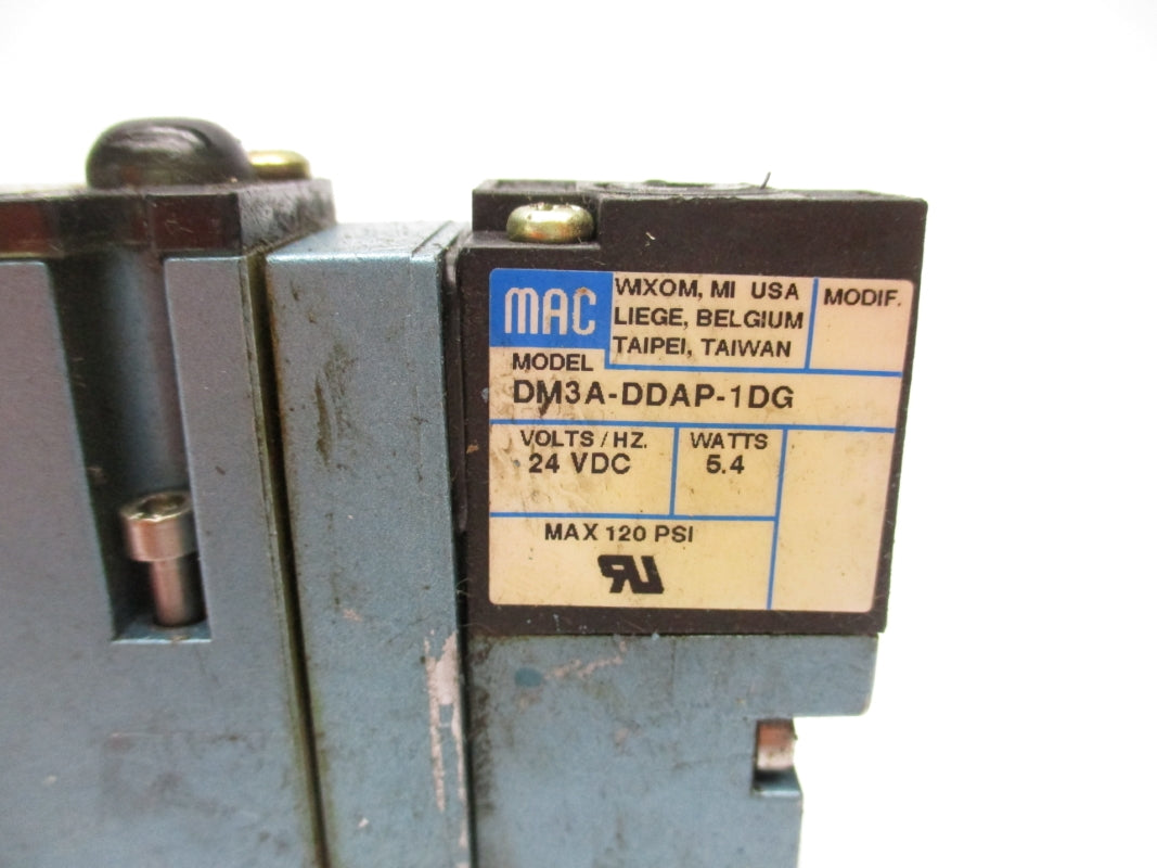 MAC 92B-BAF-000-DM-DDAP-1DG 120PSI 24VDC UNMP