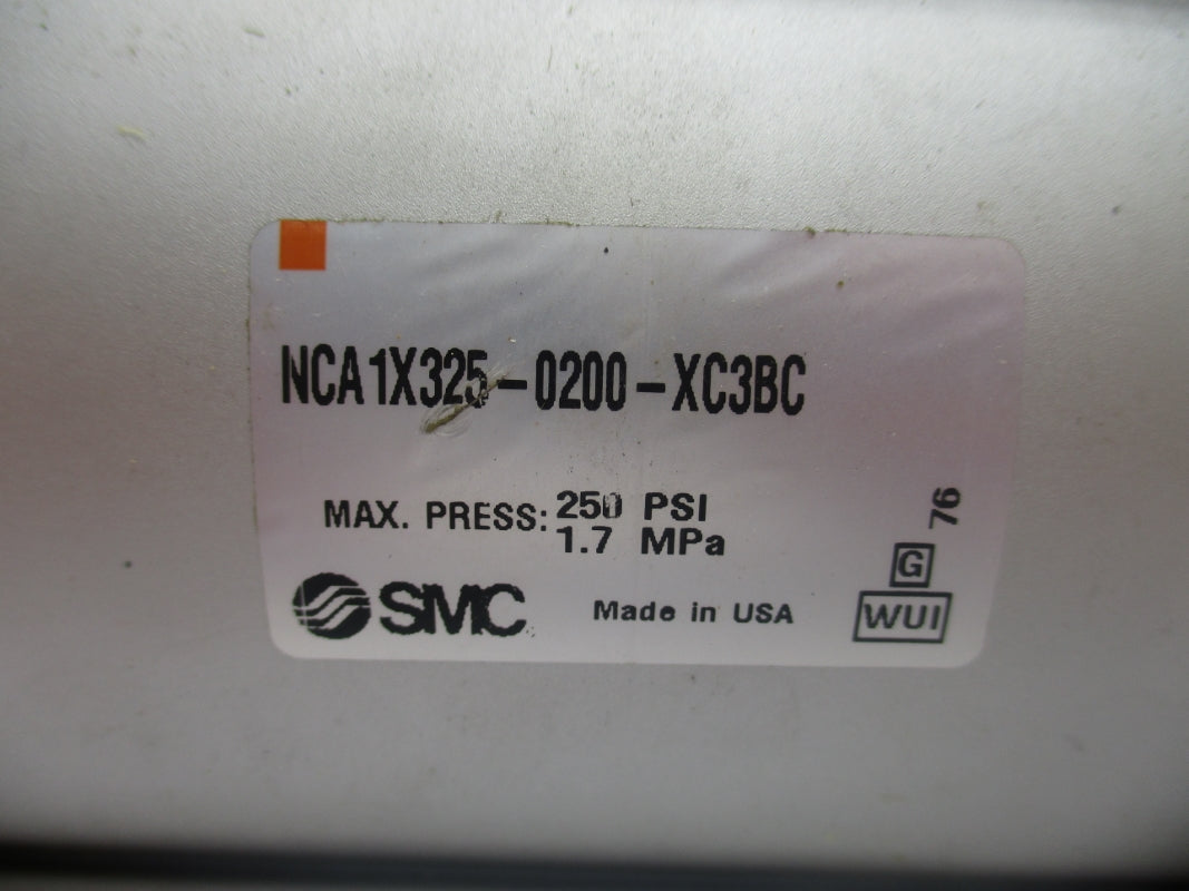 SMC NCA1X325-0200-XC3BC 250PSI UNMP