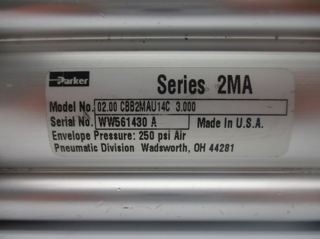 PARKER 02.00CBB2MAU14C3.000 SER. 2MA 250PSI UNMP