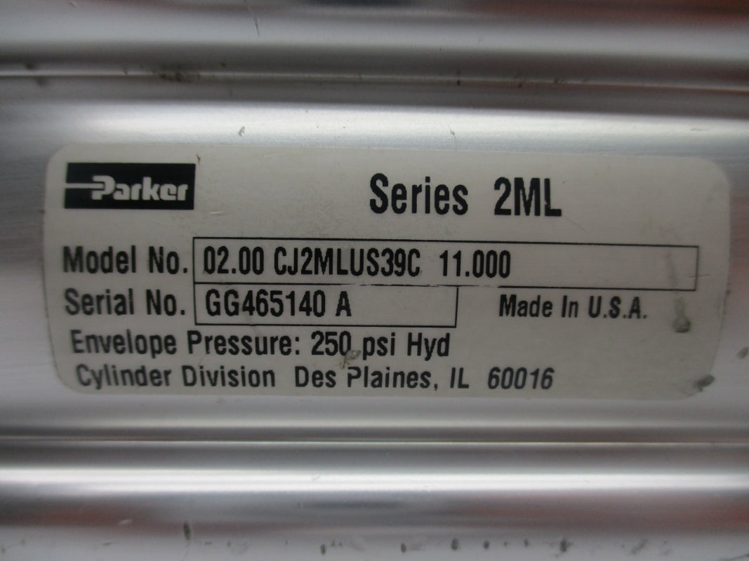 PARKER 02.00CJ2MLUS39C11.000 SER. 2ML 250PSI UNMP