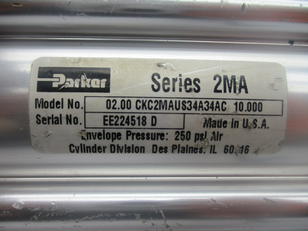 PARKER 02.00CKC2MAUS34A34AC10.000 SER. 2MA 250PSI UNMP