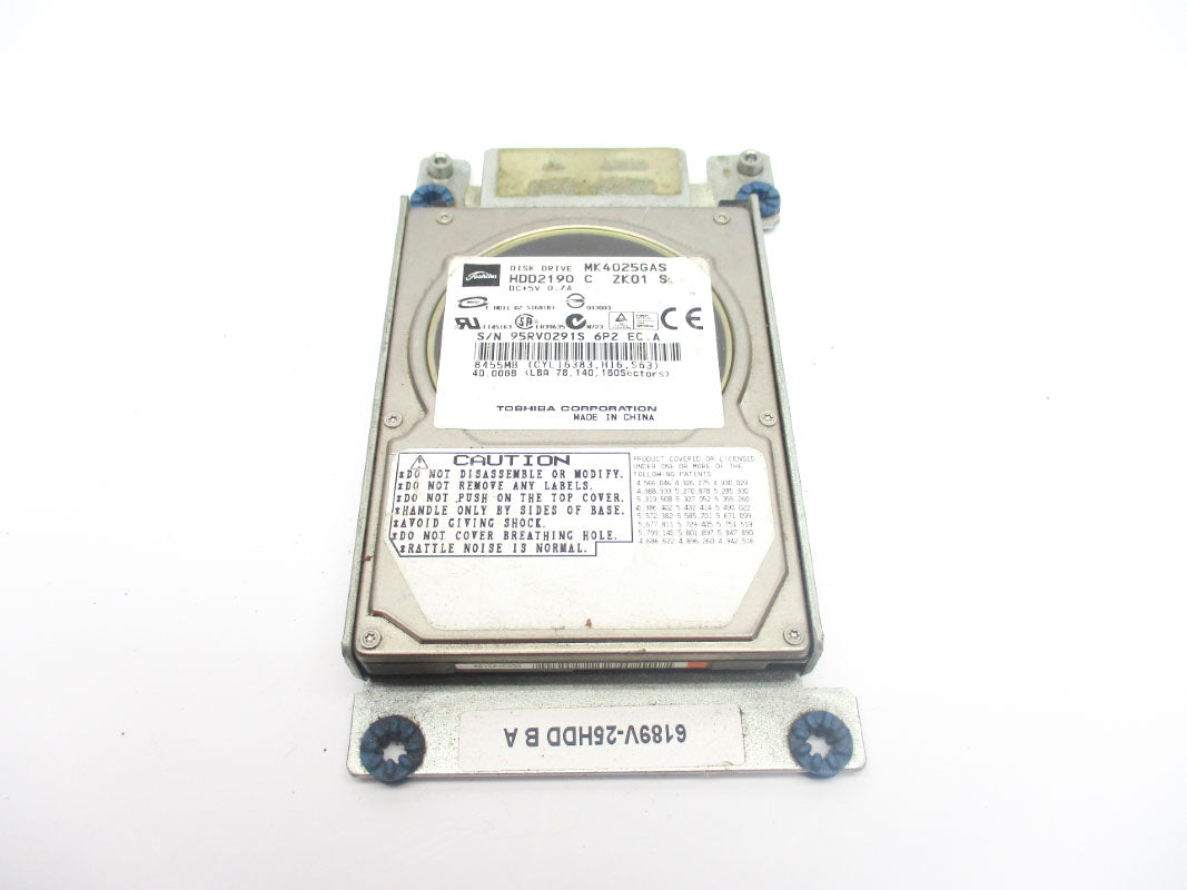 TOSHIBA MK4025GAS HDD2190CZK01S 5VDC 0.7A UNMP