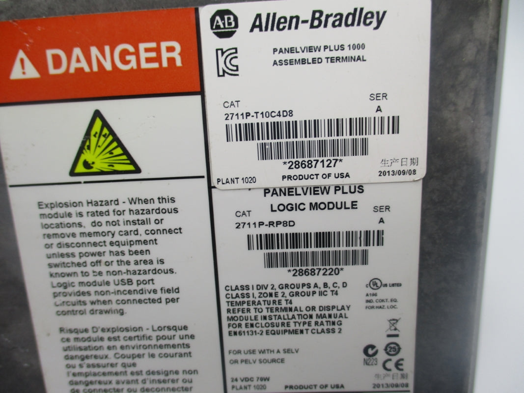 ALLEN BRADLEY 2711P-RDT10C SER. B UNMP