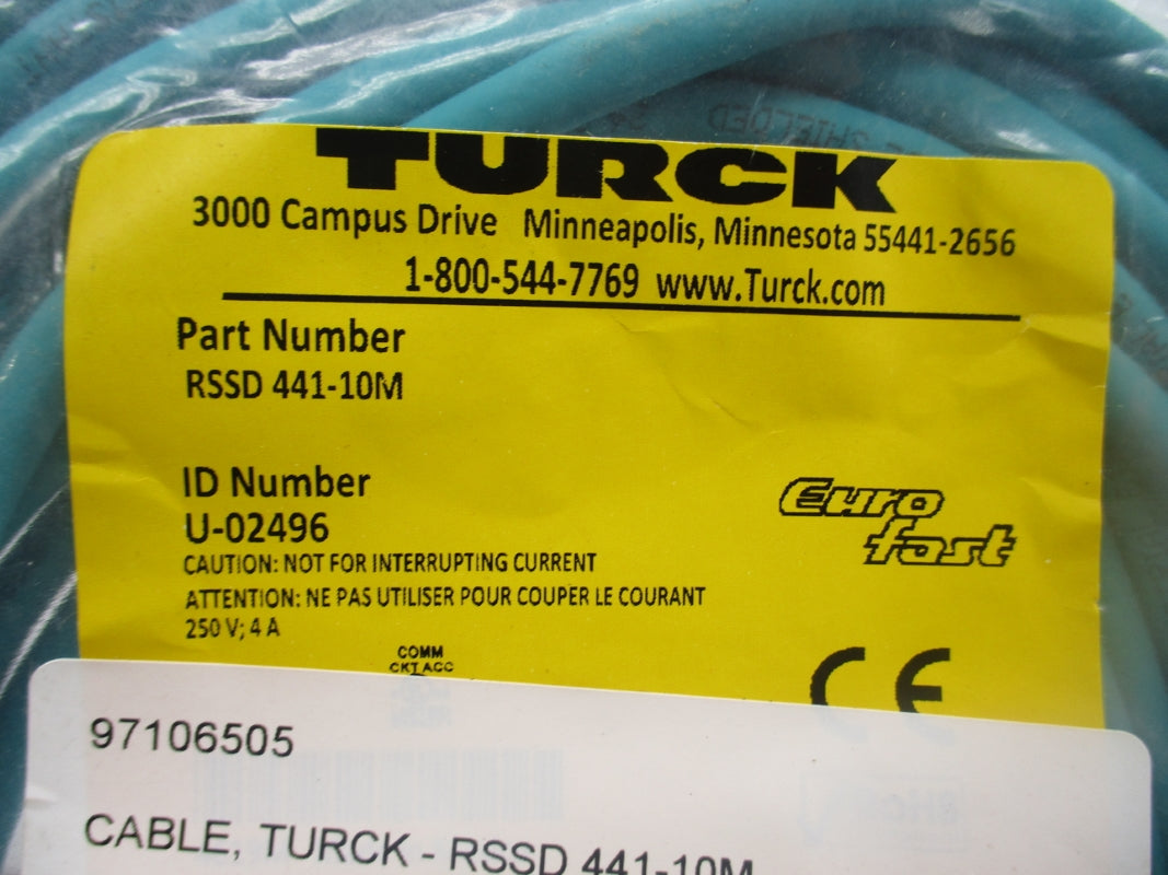 TURCK RSSD441-10M U-02496 250V 4A NSMP