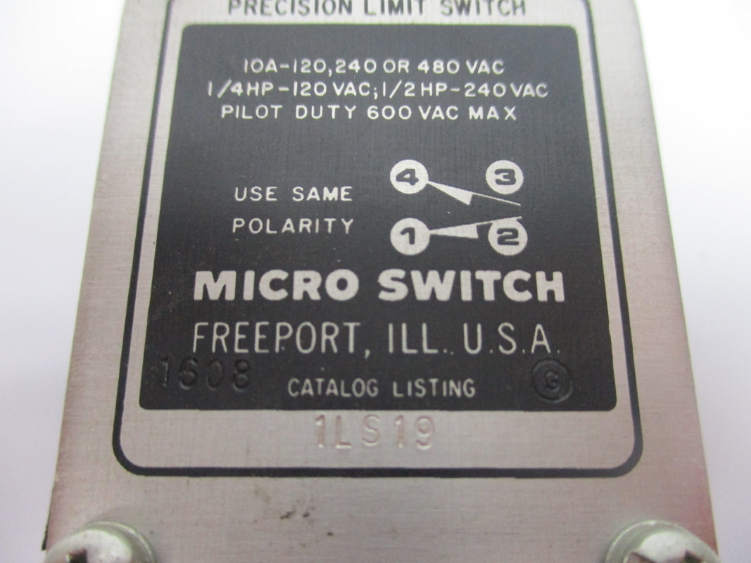 MICRO SWITCH 1LS19 600VAC 10A (AS PICTURED) NSNP