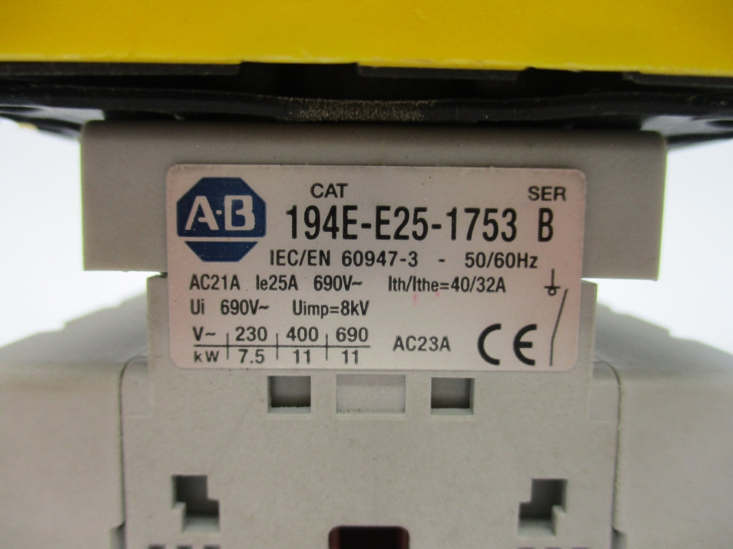 ALLEN BRADLEY 194E-E25-1753 SER. B 690V 25A NSNP