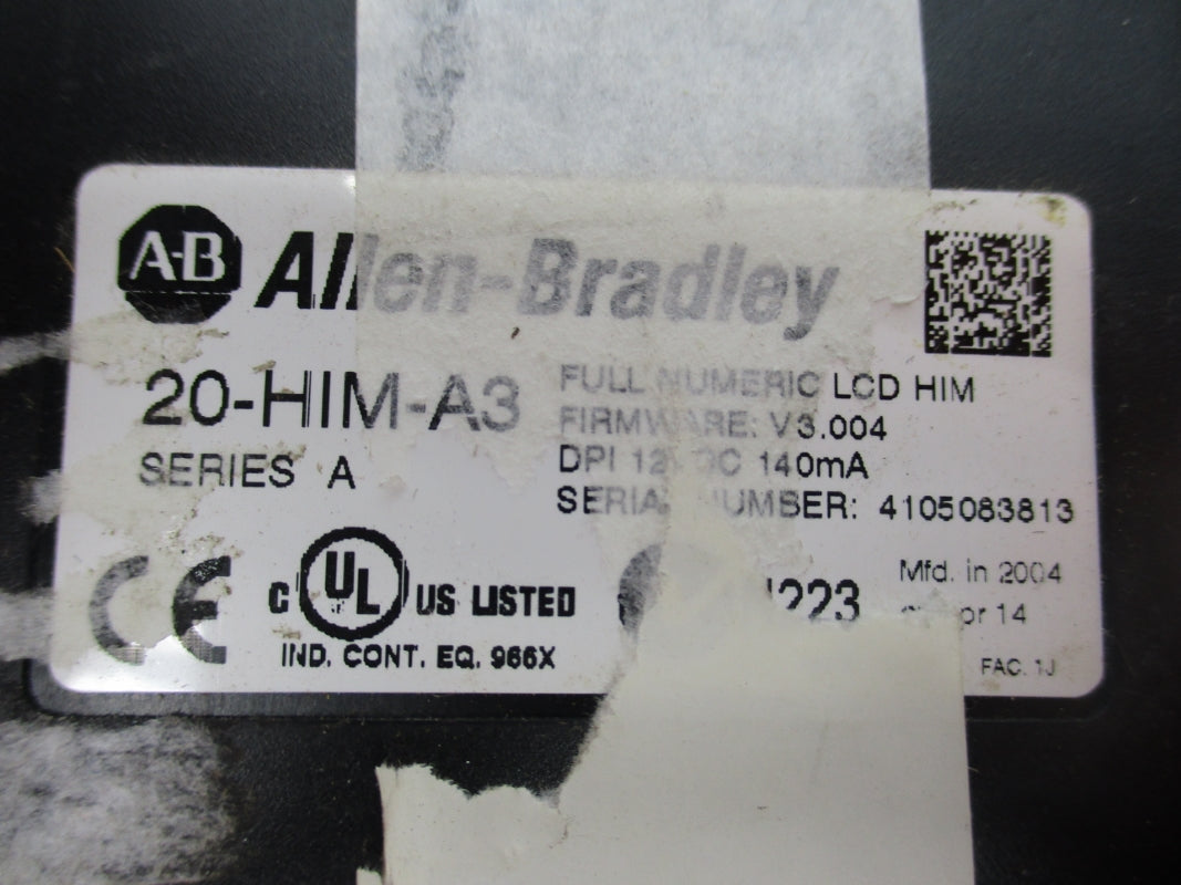 ALLEN BRADLEY 20-HIM-A3 SER. A F/W V3.004 12VDC UNMP
