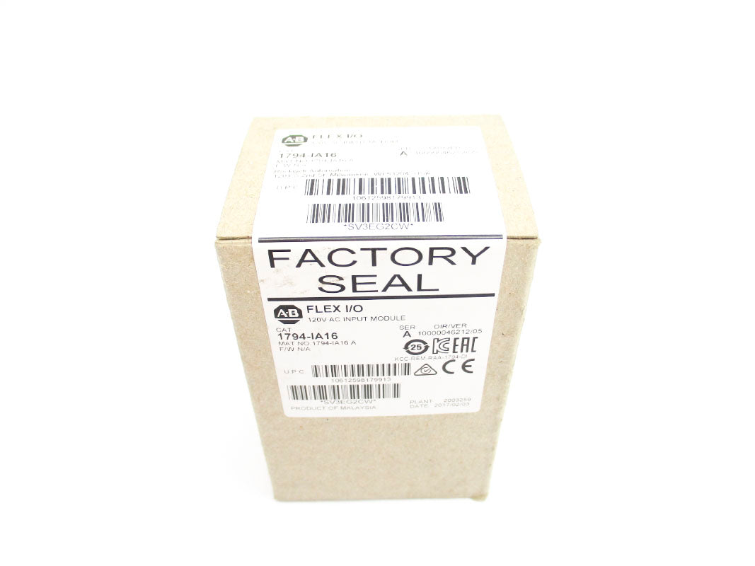 ALLEN BRADLEY 1794-IA16 SER. A DATE: 2017 120VAC NSFS
