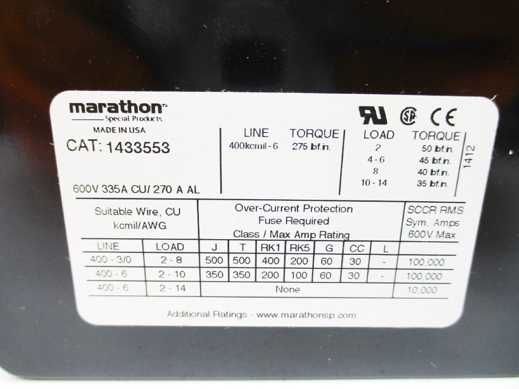 MARATHON 1433553 600V 335A NSNP