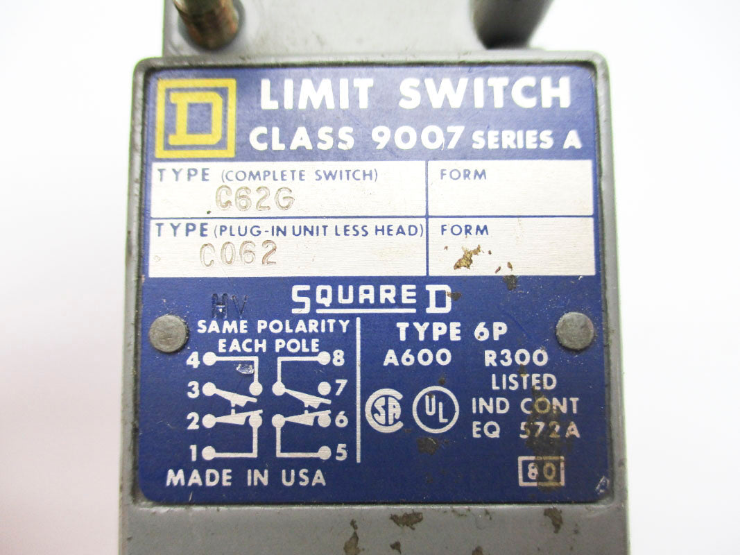 SQUARE D 9007C62G SER. A UNMP