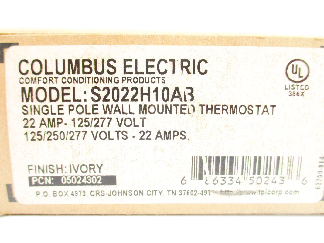 COLUMBUS ELECTRIC S2022H10AB 277V 22A NSMP