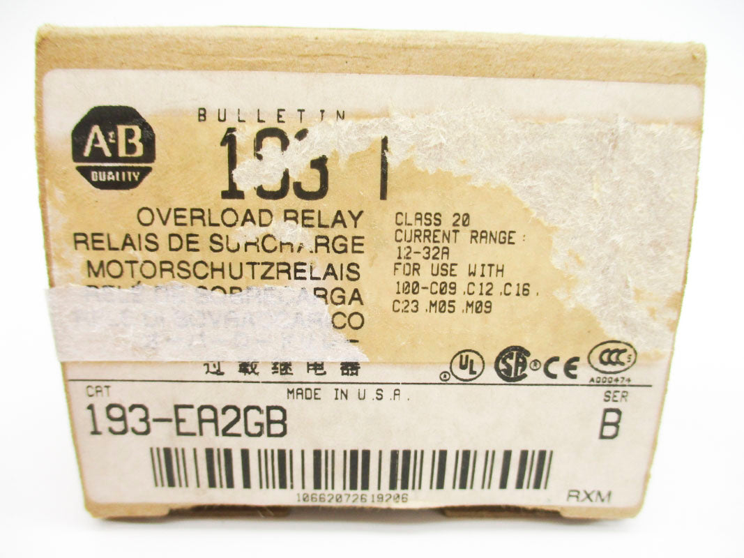 ALLEN BRADLEY 193-EA2GB SER. B 12-32A (BR/WH) NSMP